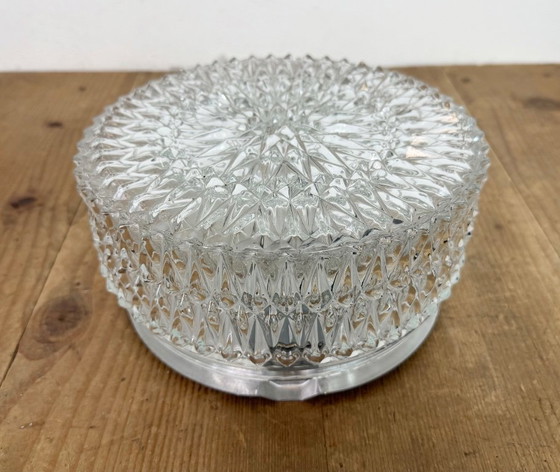 Image 1 of Vintage Glass Wall Or Ceiling Light, 1970s
