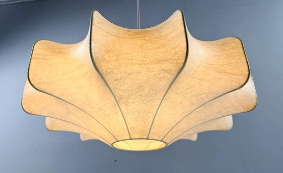 Image 1 of Mid-century Cocoon pendant lamp by Friedel Wauer for Goldkant Leuchten, Germany, 1970s.