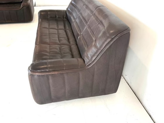 Image 1 of 2 x Canapé en cuir De Sede DS 84 avec assise rembourrée, design de groupe