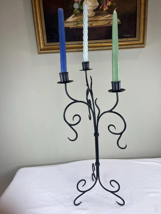 Candelabro grande de hierro – Portavelas, Iron, Rustic (photo 2 of 15)