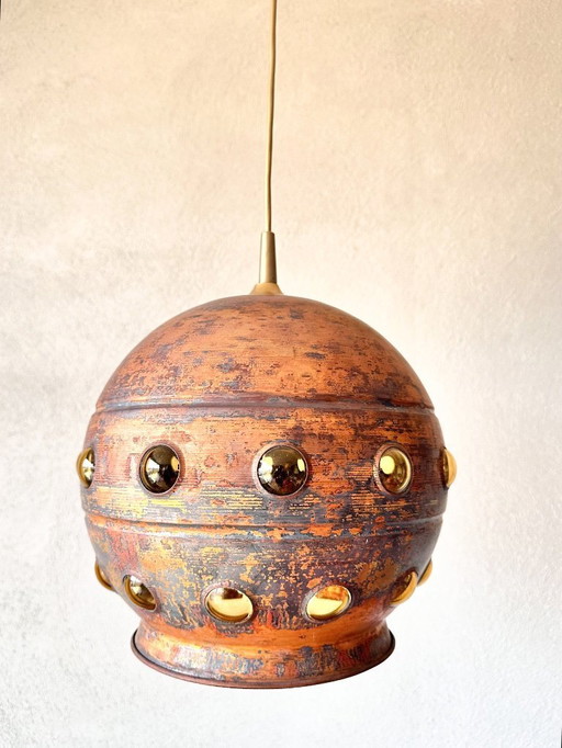 Vintage copper pendant lamp Raak Amsterdam