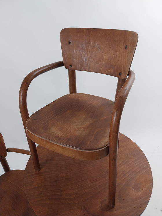 Image 1 of 1set thonet kindertafel met 2 stoeltjes 1950's