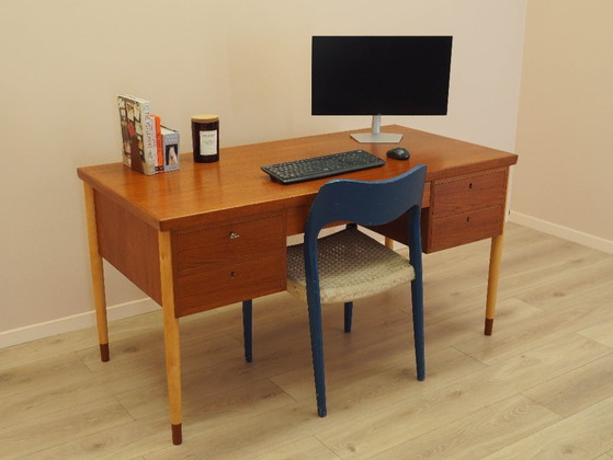 Image 1 of Scrivania in teak, design danese, anni '70, prodotta in Danimarca