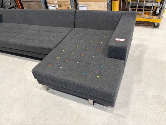 Image 1 of Sofá esquinero de diseño Naughtone, gris oscuro, como nuevo