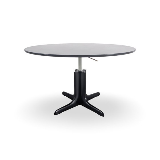 Image 1 of Vintage design eettafel, zwart, mid-century modern, jaren 70, Duitsland