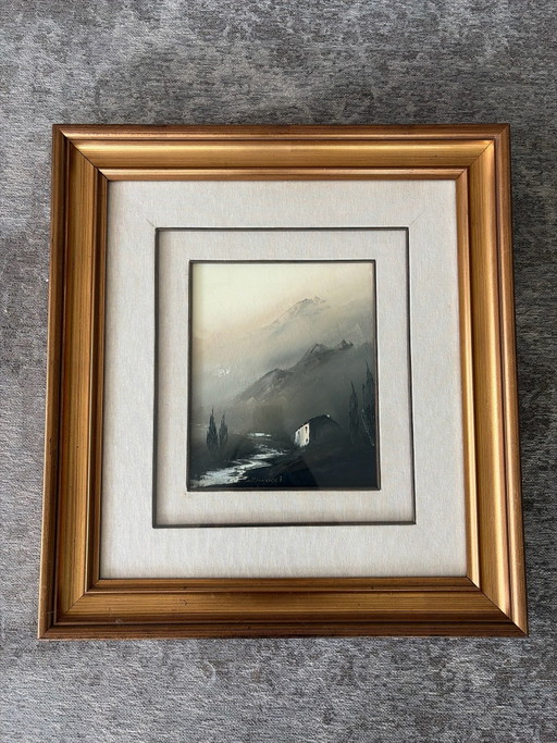 Olieverfschilderij op doek gesigneerd Natalino Mucci