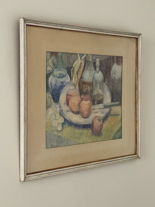 Watercolor Still Life by FR. Schoorl