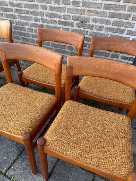 4x restored Dining chair, Bramin ‘60, Wood, Textile, Brown (photo 13 of 13)