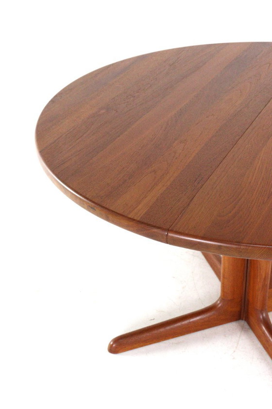 Image 1 of Vintage Round Danish 2x Extendable Teak Dining Table