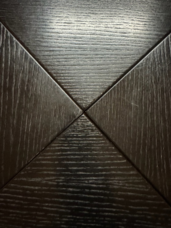 Quadrondo-Tisch von Erwin Nagel, Entwurf aus den 1980er Jahren, Rosenthal, Esstische, Holz, Schwarz (Foto 12 von 15)