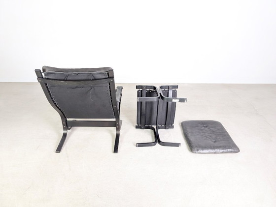 Image 1 of Siesta Armchair Westnofa Vestlandske Ingmar Relling Ottoman Vintage