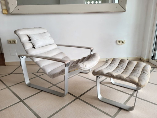 Silla Pulkka Cuero vintage 60, Ilmari Lappalainen para ASKO