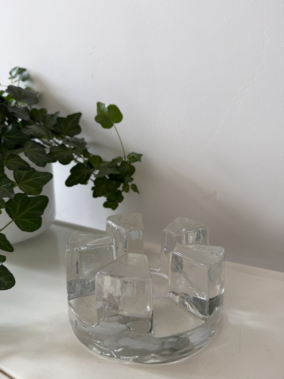 Image 1 of Brutalist tealight holder thick glass