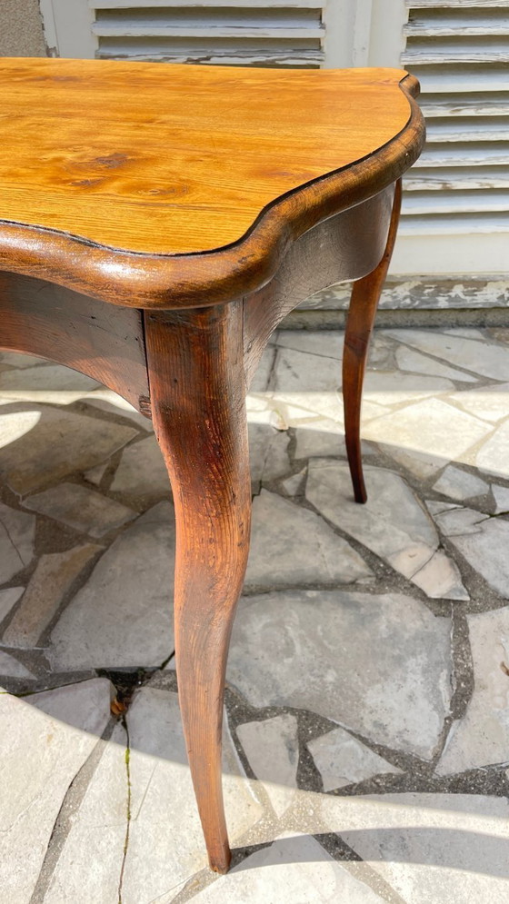 Image 1 of Antique Table with Curved Legs