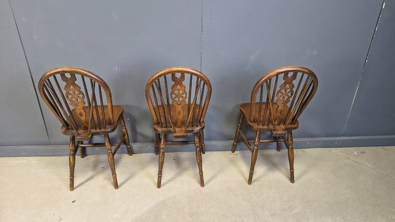 Image 1 of Ensemble de 5 chaises de salle à manger Ercol vintage, années 1950