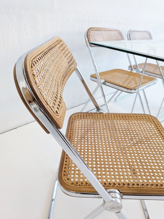 Image 1 of Set di 6 sedie pieghevoli 'Plia' di Giancarlo Piretti per Anonima Castelli anni '70 