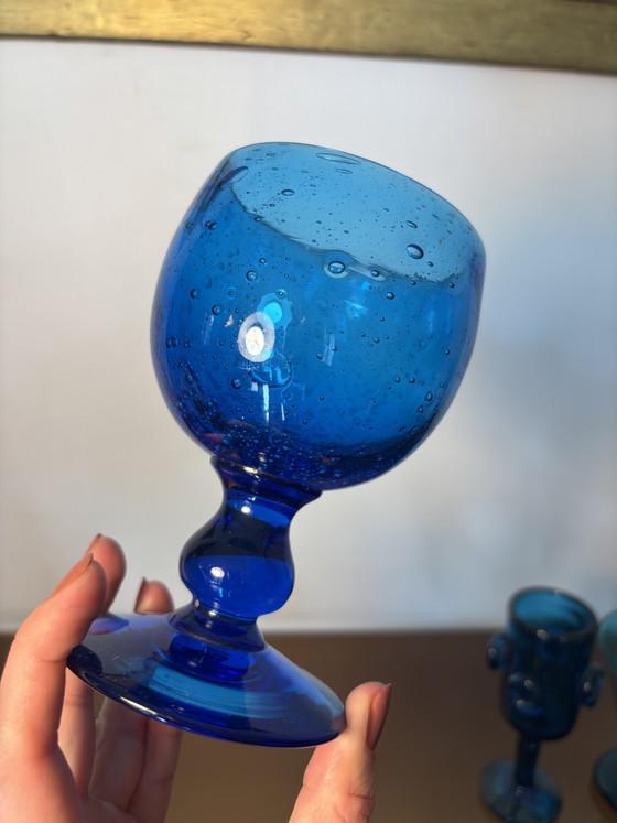 6 Verres Hand Made Afghanistan – vintage Afghanistan, Glass & Decanter, Glass (photo 13 of 15)