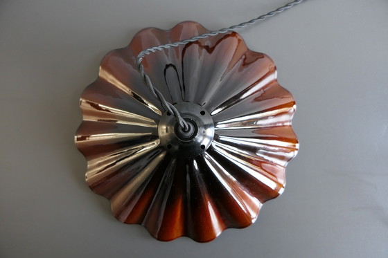 Image 1 of Zeldzame Bruin Emaillen Scheepslamp/Hanglamp