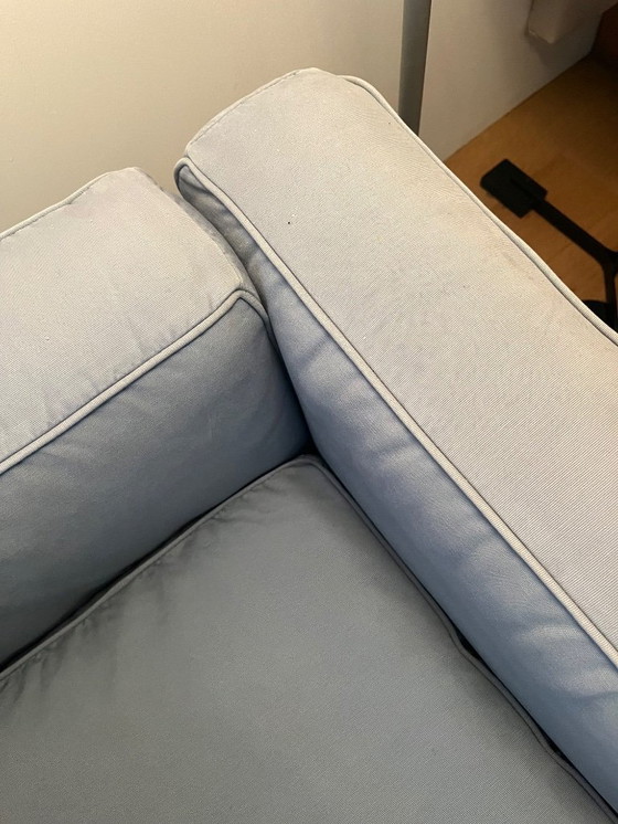 Image 1 of 2 cojines Cassina LC2 de mezclilla azul, originales con estructura LC2