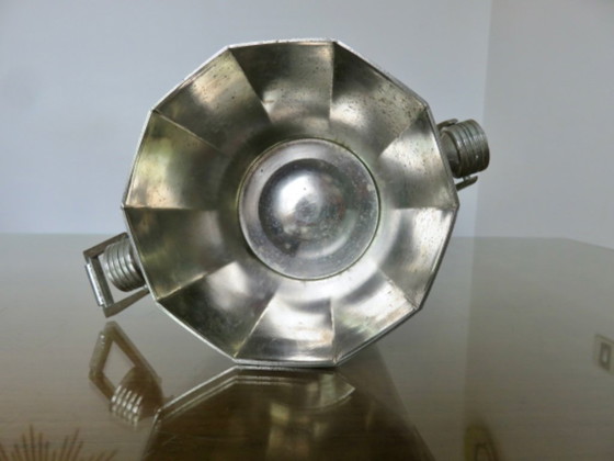 Image 1 of Art deco verzilverde metalen ijsblokjesemmer "argit" Frankrijk, jaren '30-40