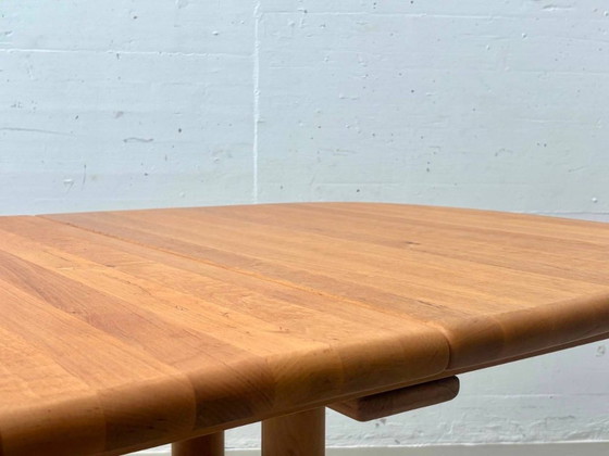 Table de salle à manger extensible de style vintage danois, fabriquée artisanalement en bois d'aulne, années (photo 5 of 13)