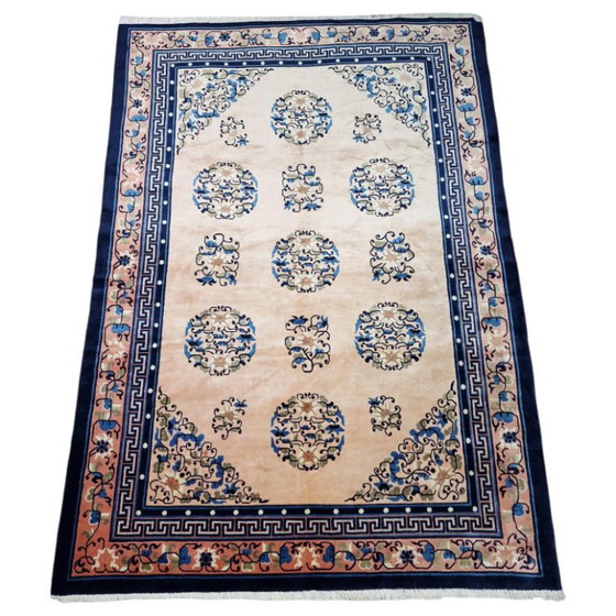 Alfombra china antigua azul – Lana anudada a mano – Diseño tradicional – 245 x 170 cm – Wool (photo 2 of 5)