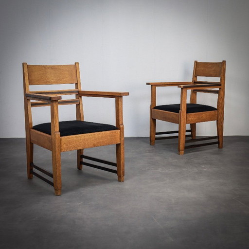 Een paar art-deco fauteuils, Nederland (jaren 1930)
