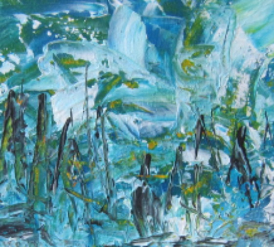 Abstract Painting `Sails` – Paintings & Drawings, Cotton (photo 5 of 7)