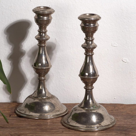 Bougeoirs anciens (c.1920). Lot de 2 pièces #9 – Bougeoirs et chandeliers (photo 7 of 18)