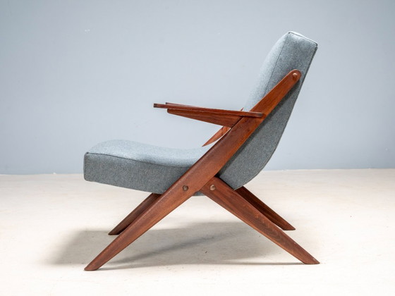 Image 1 of Sillón moderno de mediados de siglo, sillón completamente restaurado, década de 1950-1960