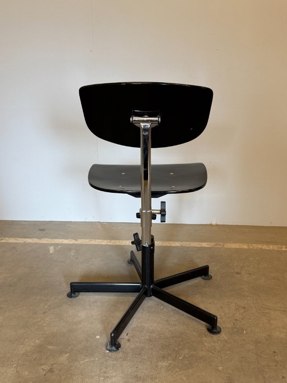Vintage Scandinavische Bureaustoel In KEVI Stijl - Jaren 70 – Bureaustoelen, Metal, Wood (photo 6 of 9)