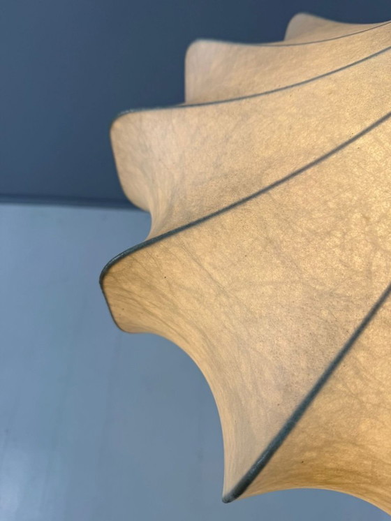 Image 1 of Mid-century Cocoon pendant lamp by Friedel Wauer for Goldkant Leuchten, Germany, 1970s.