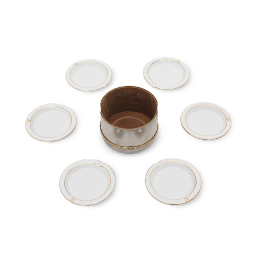 Set van 6 Gucci asbakken met doos, jaren 70