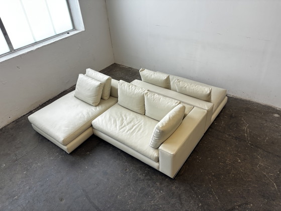 Image 1 of Minotti Hamilton designbank, leren sofa, zo goed als nieuw.