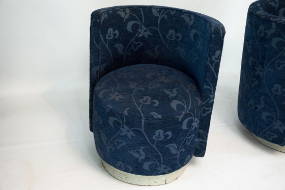 Image 1 of Pair of Art Deco-Style Occasional Armchairs, Italy, 1960s