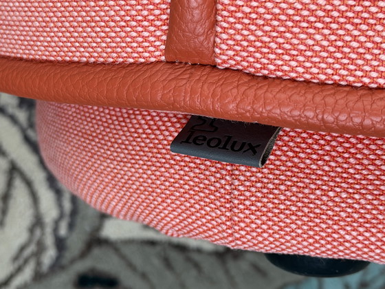 Image 1 of Leolux Bolmin poef Bold stof / leer NIEUW