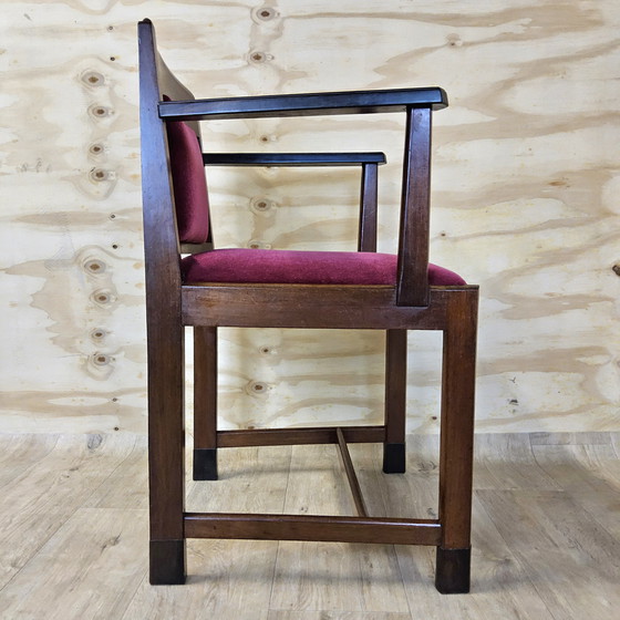 Image 1 of Art Deco Stoel (Haagse School) Van Pander & Zonen Coromandel (Hendrik Wouda) / Amsterdamse School