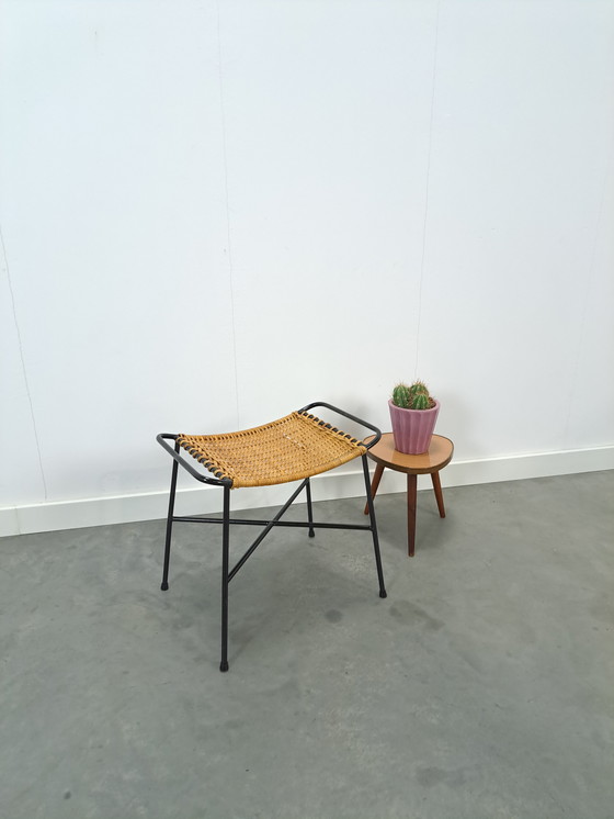 Image 1 of DDR Rattan Stool With Steel