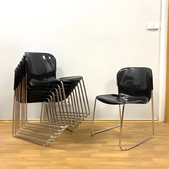Image 1 of Retro Chair Drabert SM400K, West Germany, 1980s, Set of 8 (Marked)