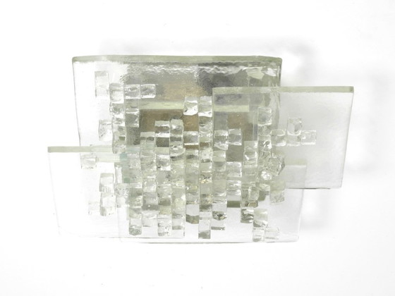 Image 1 of Preciosa lámpara de pared de cristal de Murano de Albano Poli para Poliarte, Italia, años 70.