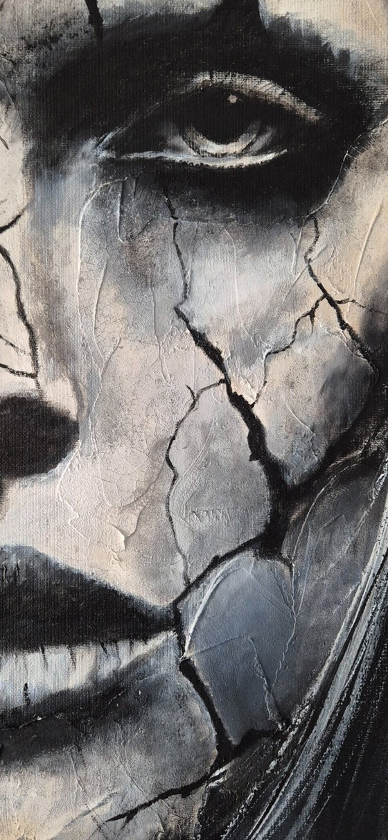 Cuando la piel se rompe - Pintura de técnica mixta – Pinturas y dibujos, Canvas (photo 8 of 12)