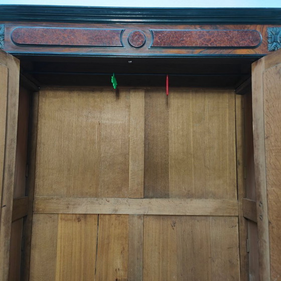 Image 1 of Vintage antieke kledingkast garderobekast kleerkast spiegelkast demontabel