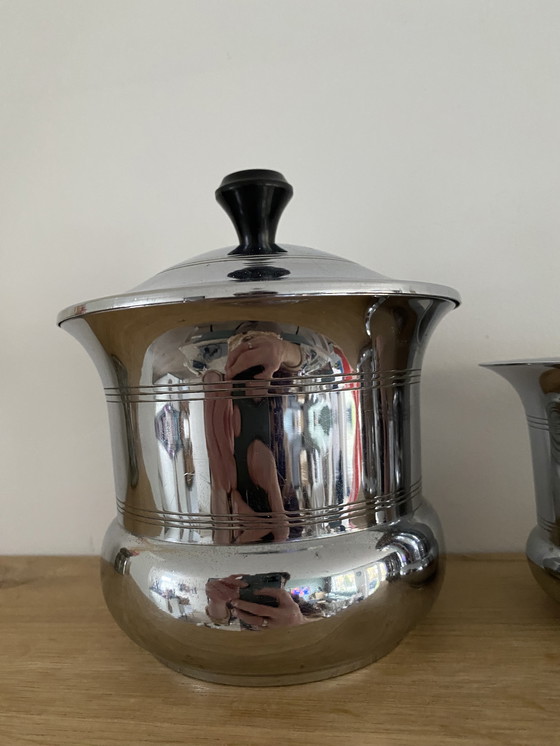 Image 1 of Vintage suikerpot met twee schaaltjes