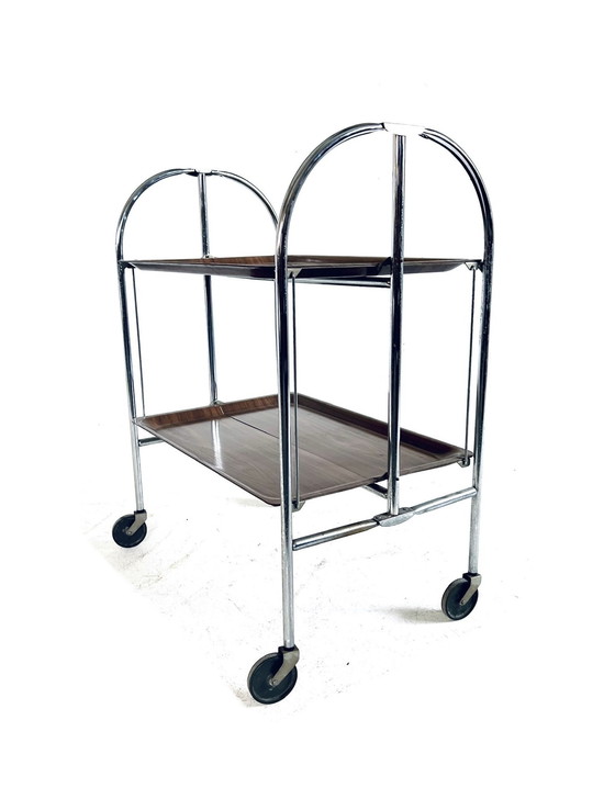 Image 1 of Vintage inklapbare trolley ‘60