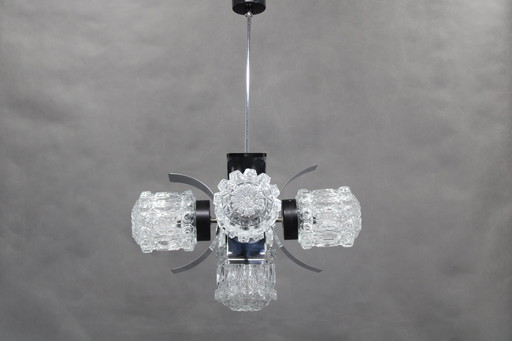 Lustre en verre des années 1970 ,Tchécoslovaquie