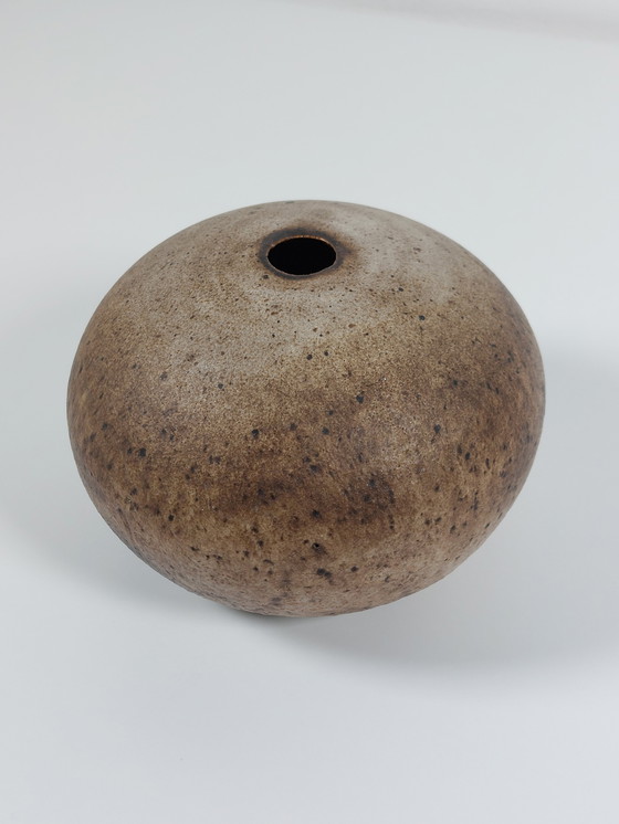 Image 1 of Ceramica d'artista vintage di metà secolo, effetto pietra Ikebana