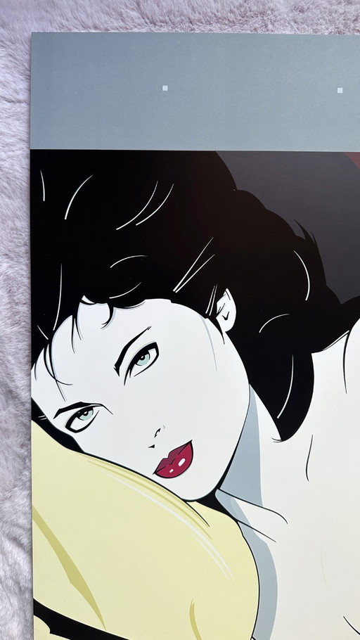 Patrick Nagel 80s poster art print lithograph Yellow Blanket