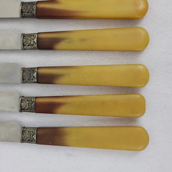 12 coltelli Art Déco con manico in bachelite – Set di posate, Art Deco (photo 4 of 9)