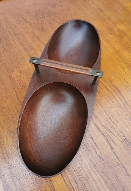 Originele vintage mid-century notenschaal (model 451) ontworpen door Carl Auböck 