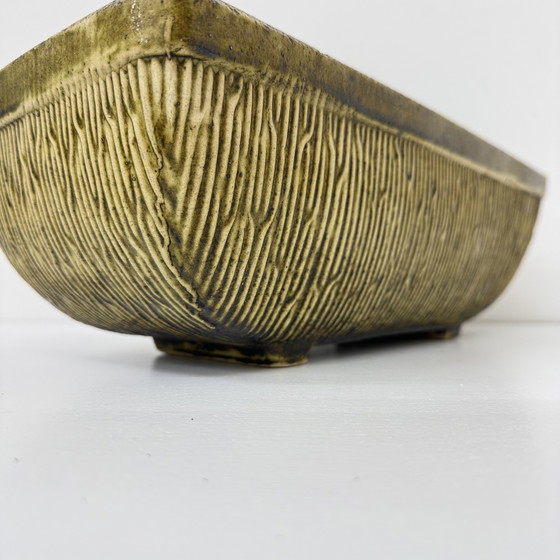 Image 1 of Vintage Green Ceramic Flower Pot, 1970s